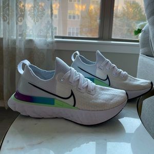 Nike White and Multicolor Women's Sneakers